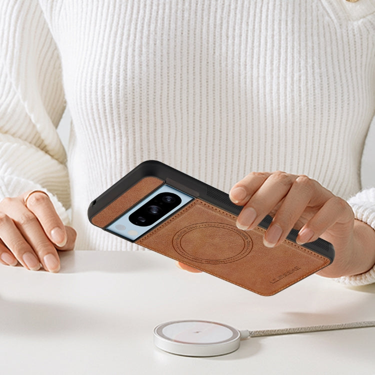 For Google Pixel 8 Pro LC.IMEEKE Magsafe Phone Case(Brown) by LC.IMEEKE