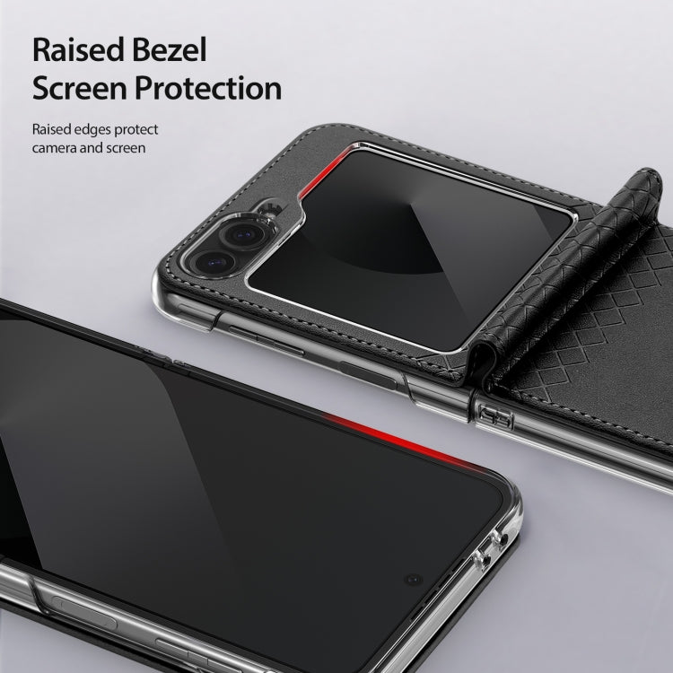 For Samsung Galaxy Z Flip6 / Flip7 FE DUX DUCIS Bril Series PU + TPU Phone Case(Black) by DUX DUCIS