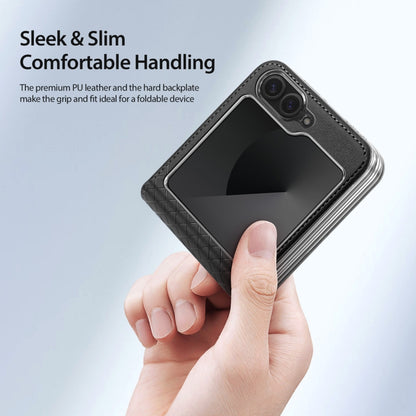 For Samsung Galaxy Z Flip6 / Flip7 FE DUX DUCIS Bril Series PU + TPU Phone Case(Black) by DUX DUCIS