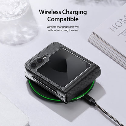 For Samsung Galaxy Z Flip6 / Flip7 FE DUX DUCIS Bril Series PU + TPU Phone Case(Black) by DUX DUCIS