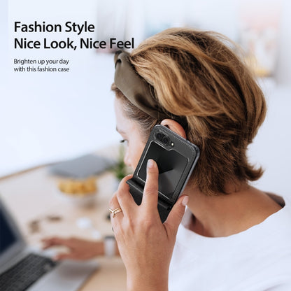 For Samsung Galaxy Z Flip6 / Flip7 FE DUX DUCIS Bril Series PU + TPU Phone Case(Black) by DUX DUCIS