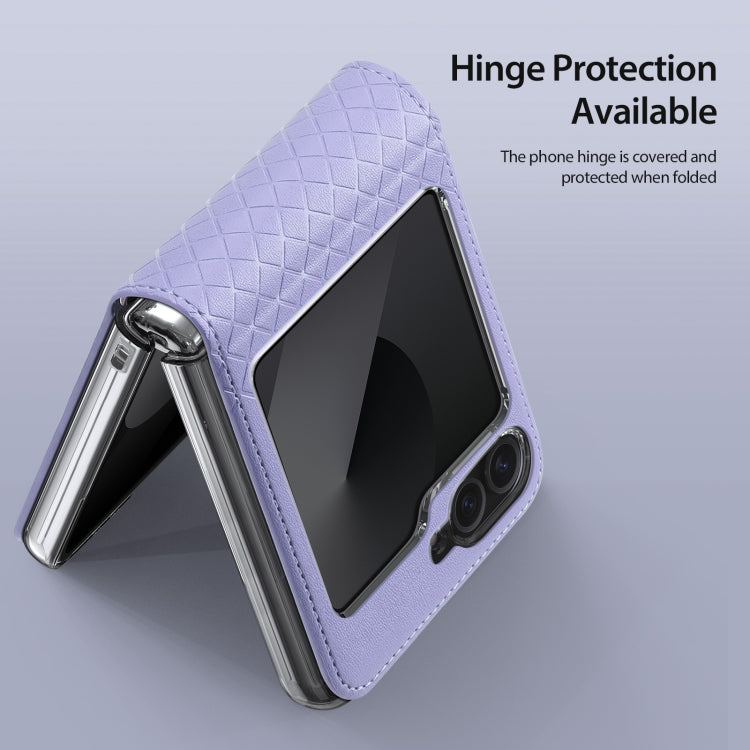 For Samsung Galaxy Z Flip6 / Flip7 FE DUX DUCIS Bril Series PU + TPU Phone Case(Purple) by DUX DUCIS