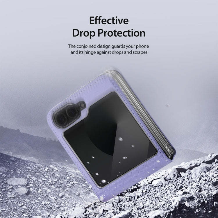 For Samsung Galaxy Z Flip6 / Flip7 FE DUX DUCIS Bril Series PU + TPU Phone Case(Purple) by DUX DUCIS