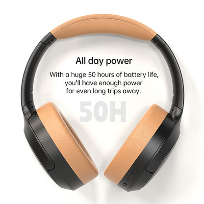 BT056 Noise Reduction Sports Stereo Wireless Deep Bass On-Ear Bluetooth Earphone(White Brown) by bashfashion