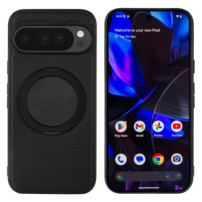 For Google Pixel 9 / Pixel 9 Pro ViLi TCY Series Kevlar Leather Texture Rotating Holder Phone Case(Black) by ViLi