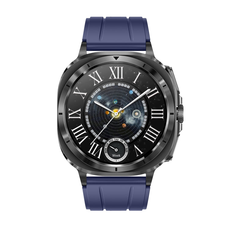 ET492 1.43 inch AMOLED Screen Silicone Strap Smart Watch Supports ECG/Blood Sugar Monitoring(Blue) by bashfashion