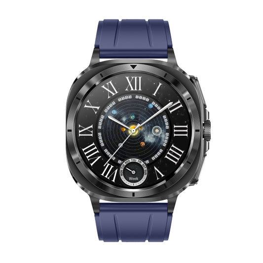 ET492 1.43 inch AMOLED Screen Silicone Strap Smart Watch Supports ECG/Blood Sugar Monitoring(Blue) by bashfashion