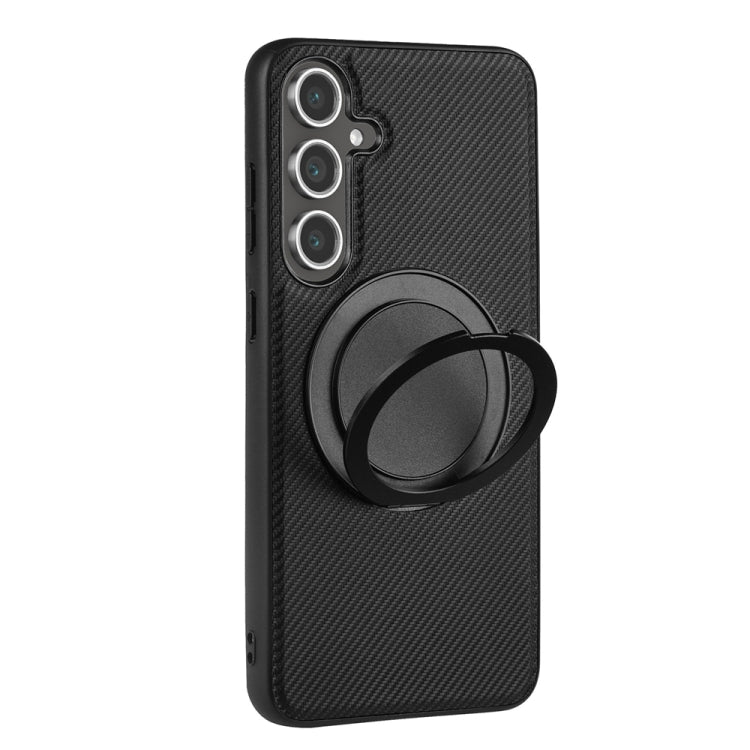 For Samsung Galaxy S24+ 5G ViLi TCY Series Kevlar Leather Texture Rotating Holder Phone Case(Black) by ViLi