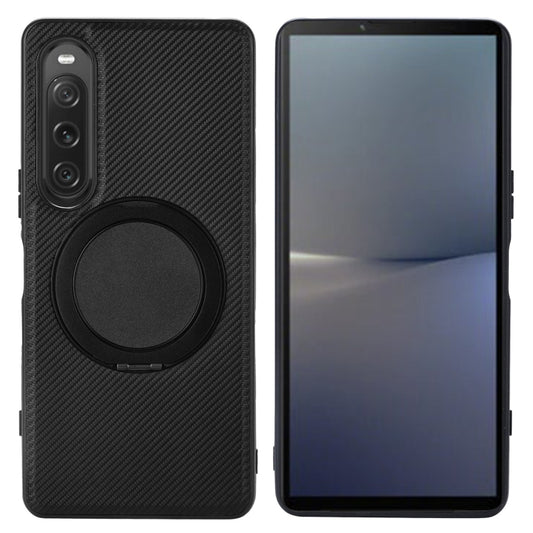 For Sony Xperia 10 V ViLi TCY Series Kevlar Leather Texture Rotating Holder Phone Case(Black) by ViLi