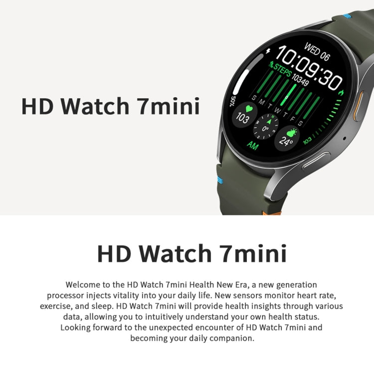 HD Watch7 mini 1.3 inch AMOLED Screen Smart Watch (Silver) by bashfashion