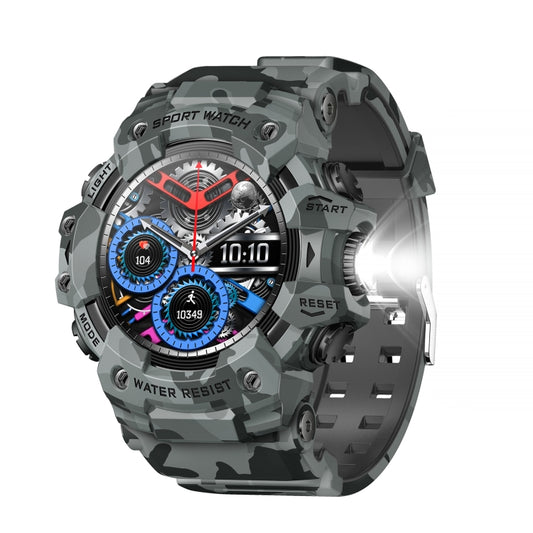 LC21 1.32 inch TFT Round Screen Sports Smart Watch Supports Blood Oxygen Monitoring/Call Reminder(Camouflage Grey) by bashfashion