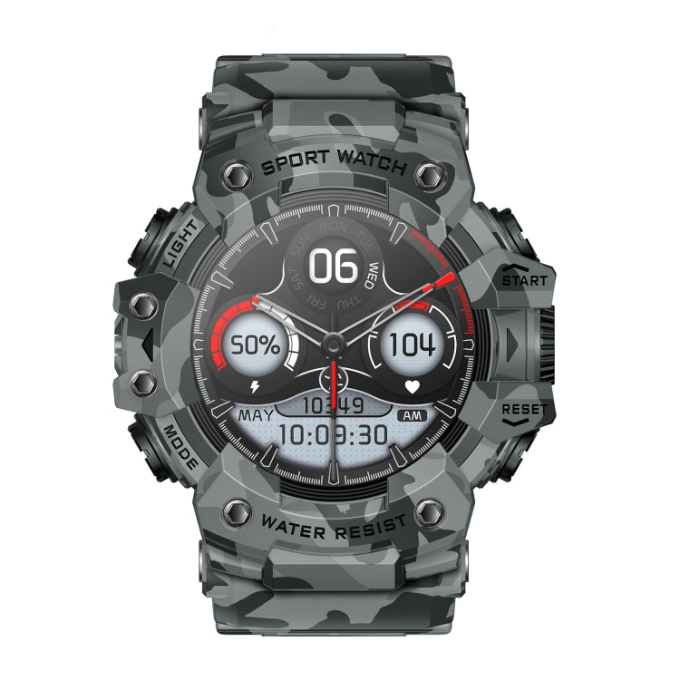 LC21 1.32 inch TFT Round Screen Sports Smart Watch Supports Blood Oxygen Monitoring/Call Reminder(Camouflage Grey) by bashfashion