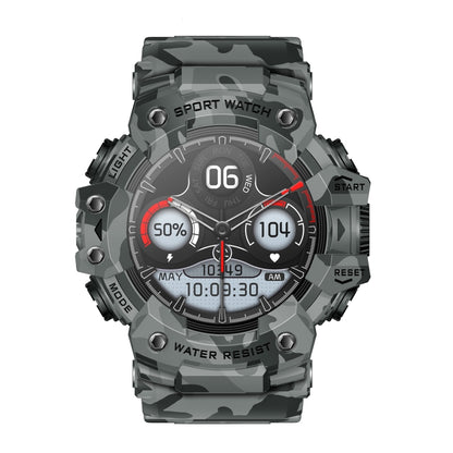 LC21 1.32 inch TFT Round Screen Sports Smart Watch Supports Blood Oxygen Monitoring/Call Reminder(Camouflage Grey) by bashfashion