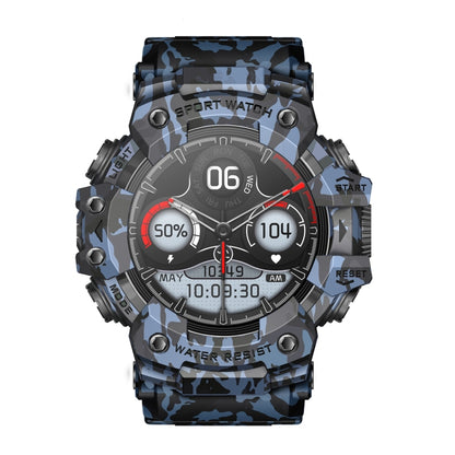 LC21 1.32 inch TFT Round Screen Sports Smart Watch Supports Blood Oxygen Monitoring/Call Reminder(Camouflage Blue) by bashfashion