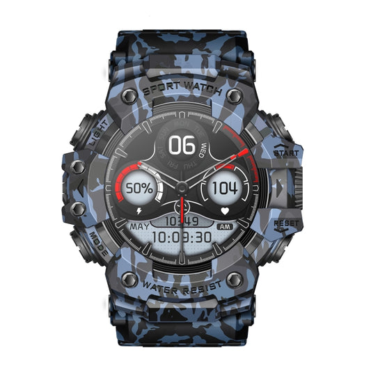 LC21 1.32 inch TFT Round Screen Sports Smart Watch Supports Blood Oxygen Monitoring/Call Reminder(Camouflage Blue) by bashfashion