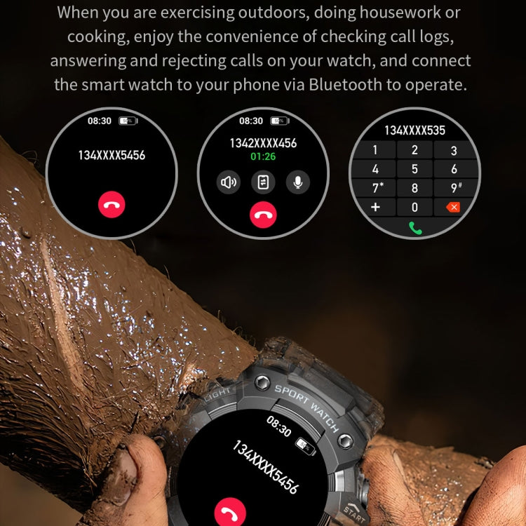 LC21 1.32 inch TFT Round Screen Sports Smart Watch Supports Blood Oxygen Monitoring/Call Reminder(Black) by bashfashion