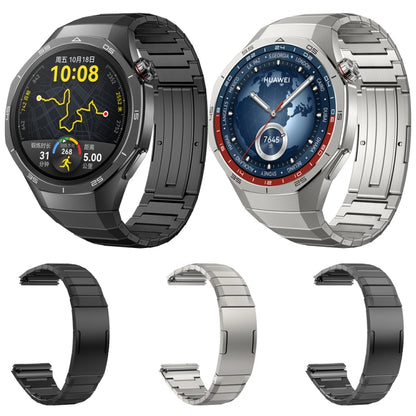 For Huawei Watch GT 5 Pro Folding Clasp Titanium Metal Quick Release Watch Band(Titanium) by bashfashion