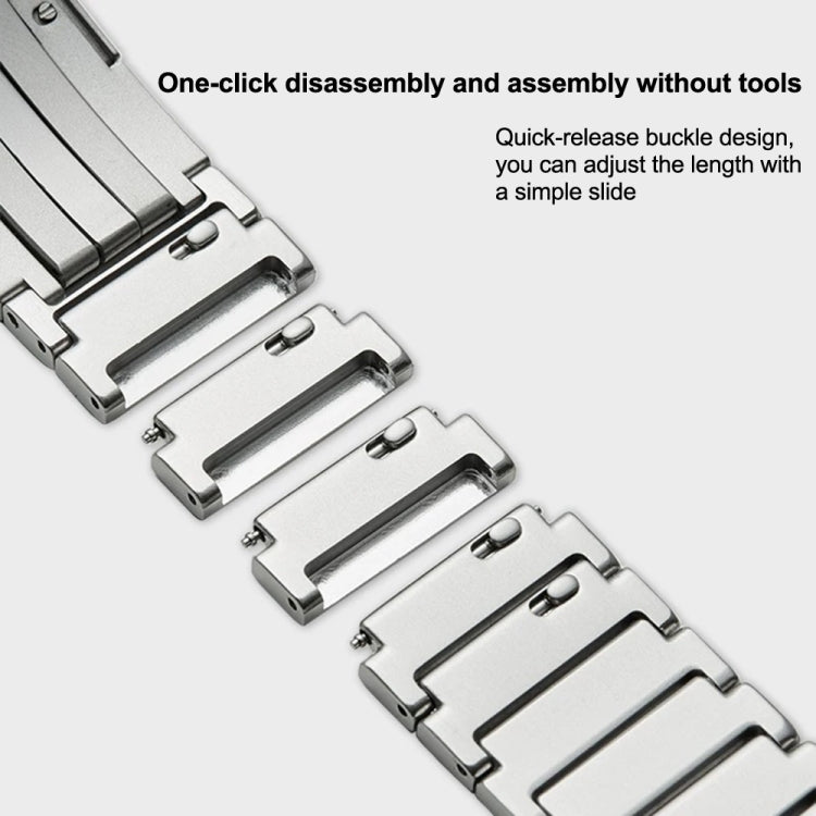 For Huawei Watch GT 5 Pro Folding Clasp Titanium Metal Quick Release Watch Band(Titanium) by bashfashion