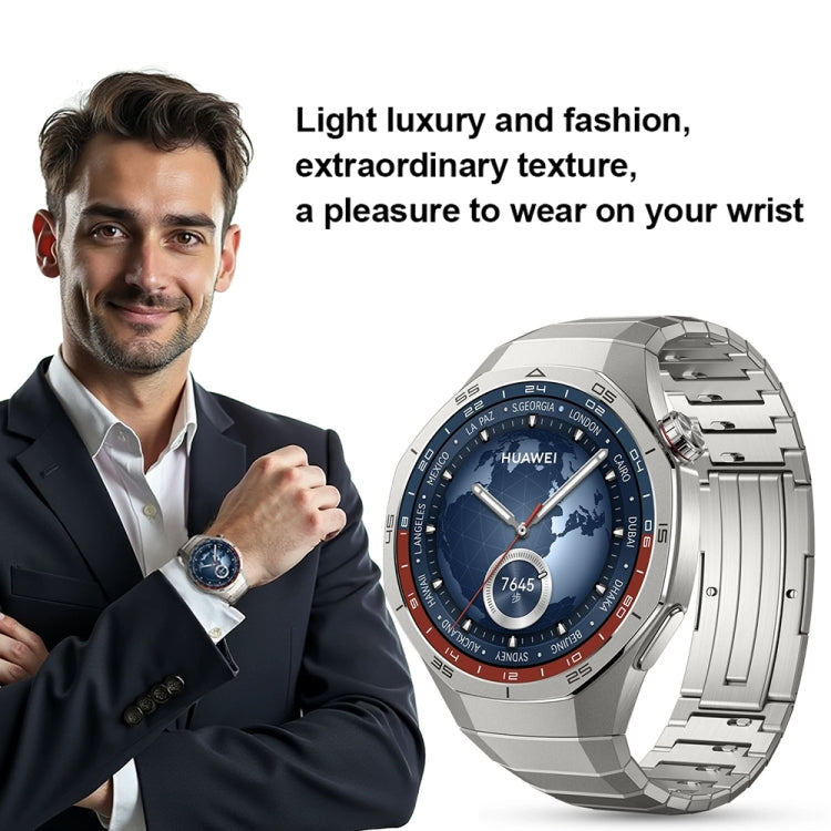 For Huawei Watch GT 5 Pro Folding Clasp Titanium Metal Quick Release Watch Band(Grey) by bashfashion