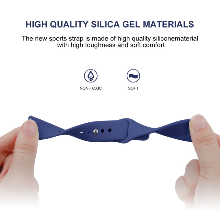 For Garmin Vivoactive 3 / Vivomove HR Solid Color Reverse Buckle Silicone Watch Band, Size: Small Code(White) by bashfashion