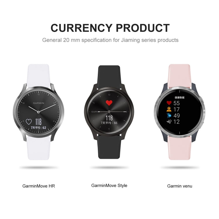 For Garmin Vivoactive 3 / Vivomove HR Solid Color Reverse Buckle Silicone Watch Band, Size: Small Code(White) by bashfashion