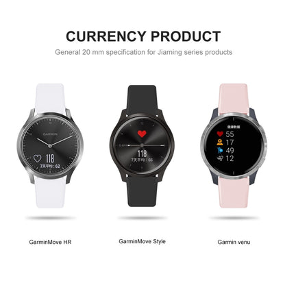 For Garmin Vivoactive 3 / Vivomove HR Solid Color Reverse Buckle Silicone Watch Band, Size: Small Code(White) by bashfashion