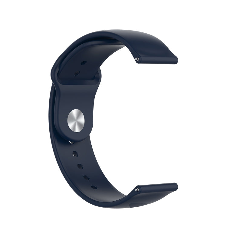For Garmin Vivomove 3s / 4s 18mm Reverse Buckle Silicone Watch Band, Size: Large Size(Navy Blue) by bashfashion