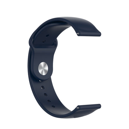 For Garmin Vivomove 3s / 4s 18mm Reverse Buckle Silicone Watch Band, Size: Large Size(Navy Blue) by bashfashion