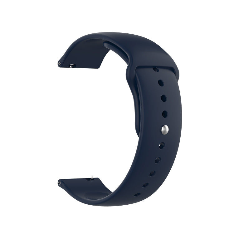 For Garmin Vivomove 3s / 4s 18mm Reverse Buckle Silicone Watch Band, Size: Large Size(Navy Blue) by bashfashion