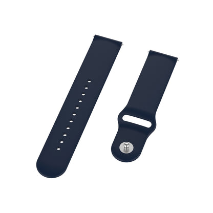 For Garmin Vivomove 3s / 4s 18mm Reverse Buckle Silicone Watch Band, Size: Large Size(Navy Blue) by bashfashion