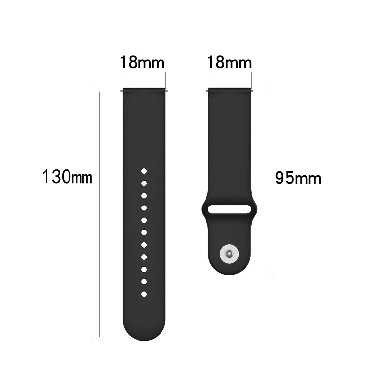 For Garmin Vivomove 3s / 4s 18mm Reverse Buckle Silicone Watch Band, Size: Large Size(Navy Blue) by bashfashion