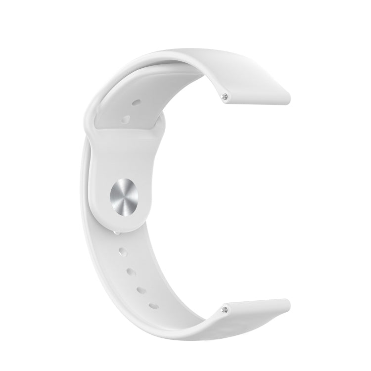 For Garmin Vivomove 3s / 4s 18mm Reverse Buckle Silicone Watch Band, Size: Small Code(White) by bashfashion
