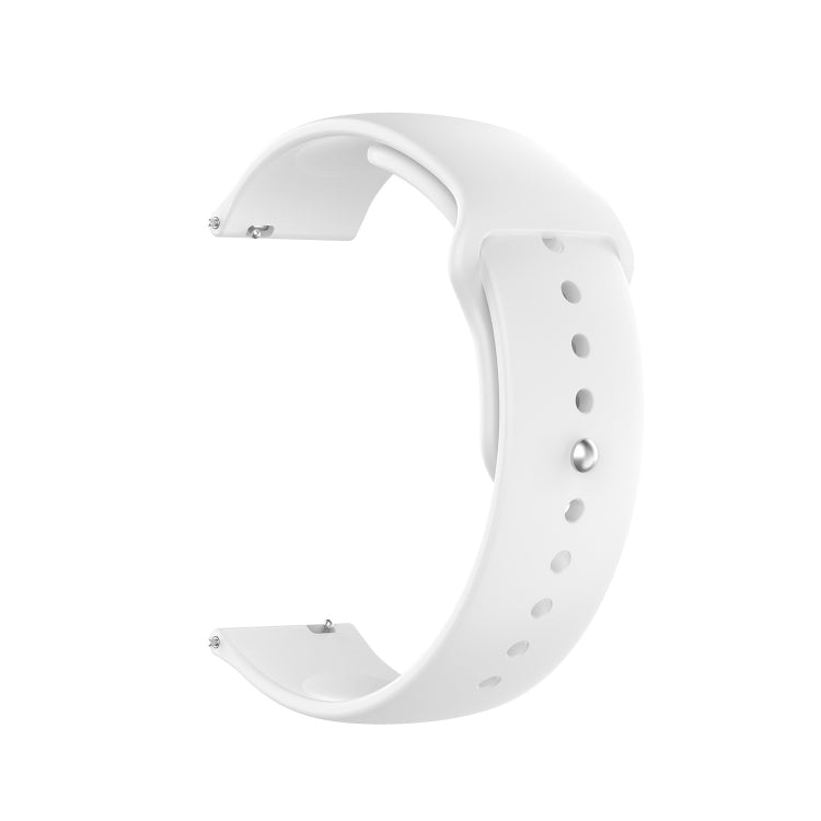 For Garmin Vivomove 3s / 4s 18mm Reverse Buckle Silicone Watch Band, Size: Small Code(White) by bashfashion