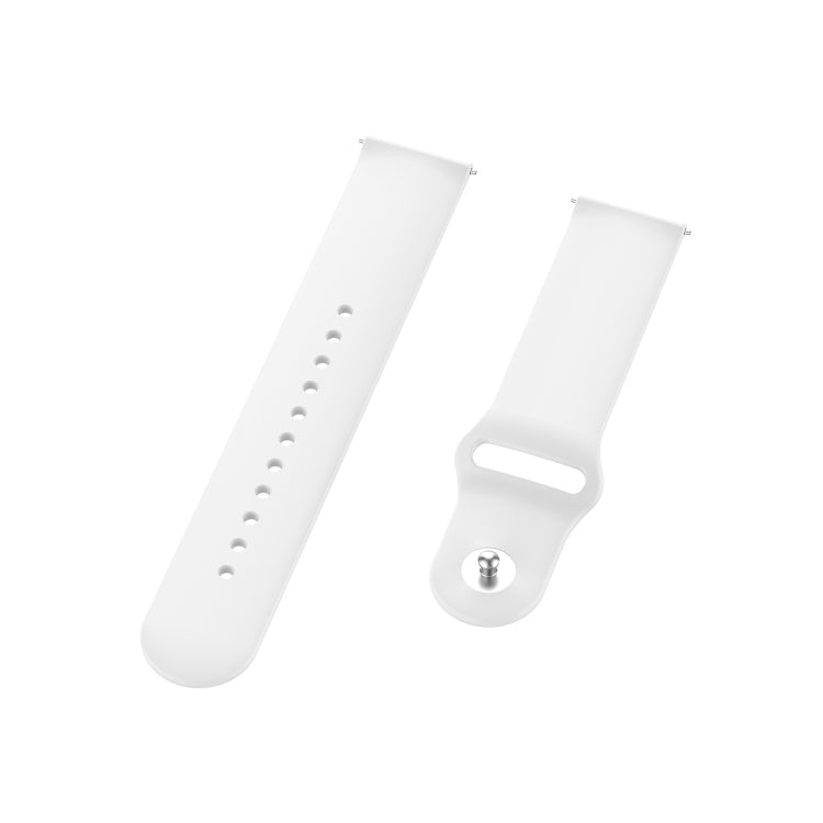 For Garmin Vivomove 3s / 4s 18mm Reverse Buckle Silicone Watch Band, Size: Small Code(White) by bashfashion