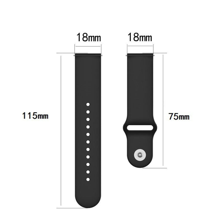 For Garmin Vivomove 3s / 4s 18mm Reverse Buckle Silicone Watch Band, Size: Small Code(White) by bashfashion