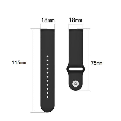 For Garmin Vivomove 3s / 4s 18mm Reverse Buckle Silicone Watch Band, Size: Small Code(White) by bashfashion