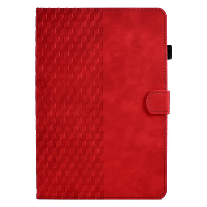 For Amazon Kindle PaperWhite 12th Gen 2024 Rhombus Embossed Leather Smart Tablet Case(Red) by bashfashion