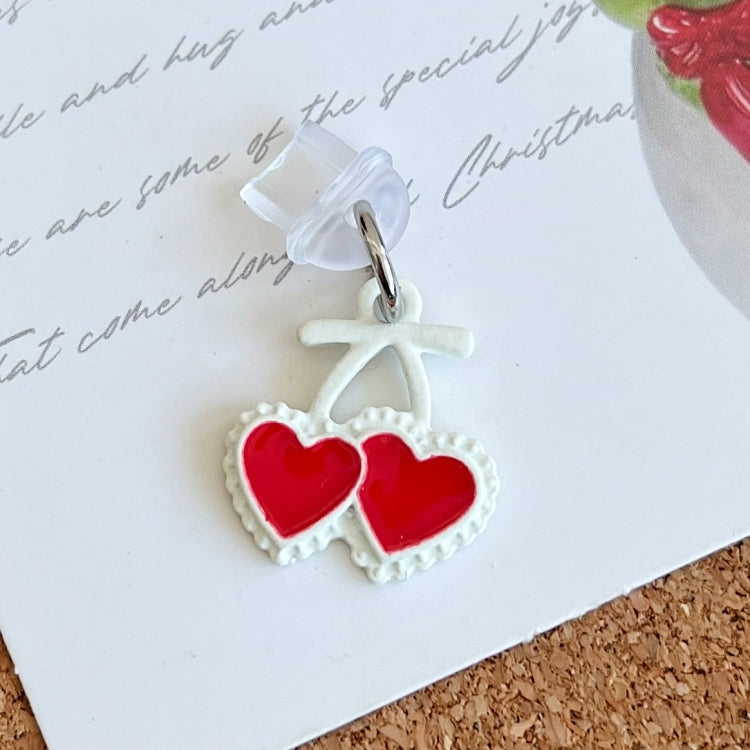 For Micro USB Christmas Series Dust Plug(Two Red Hearts) by bashfashion