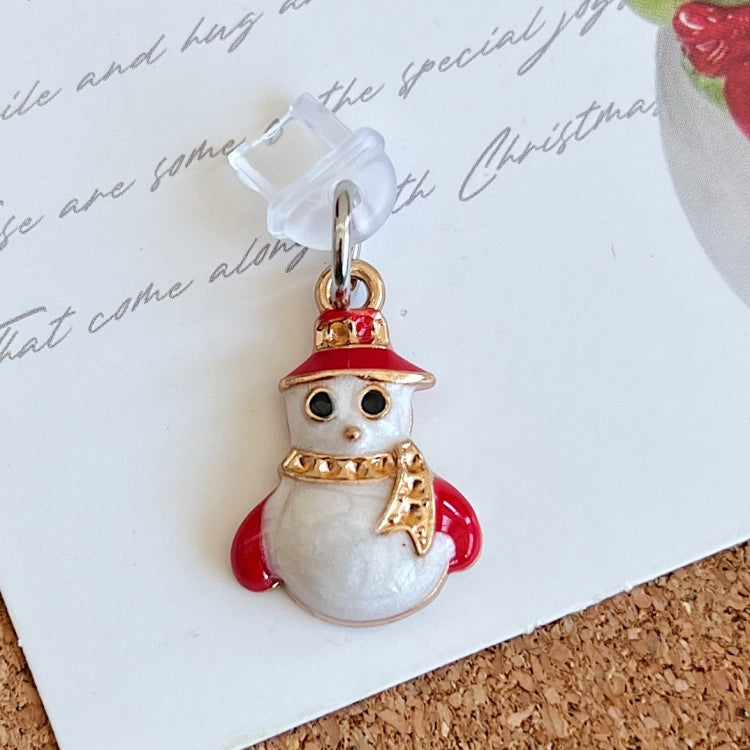For Micro USB Christmas Series Dust Plug(Snowman with Red Hat) by bashfashion