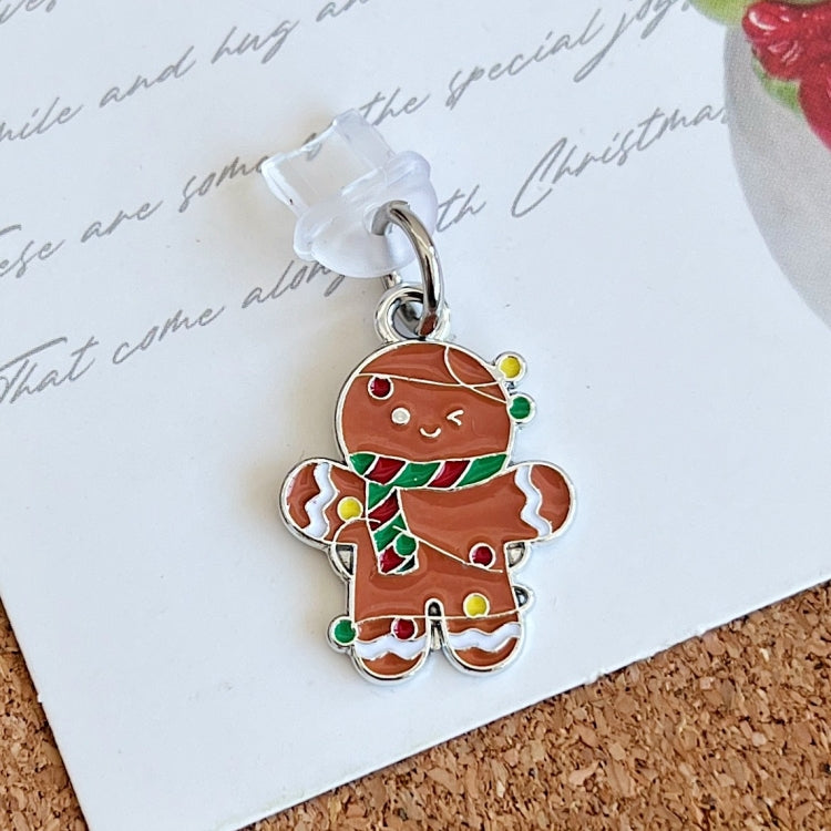 For Micro USB Christmas Series Dust Plug(Cookie Man) by bashfashion