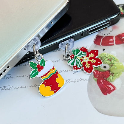 For Micro USB Christmas Series Dust Plug(Garland) by bashfashion