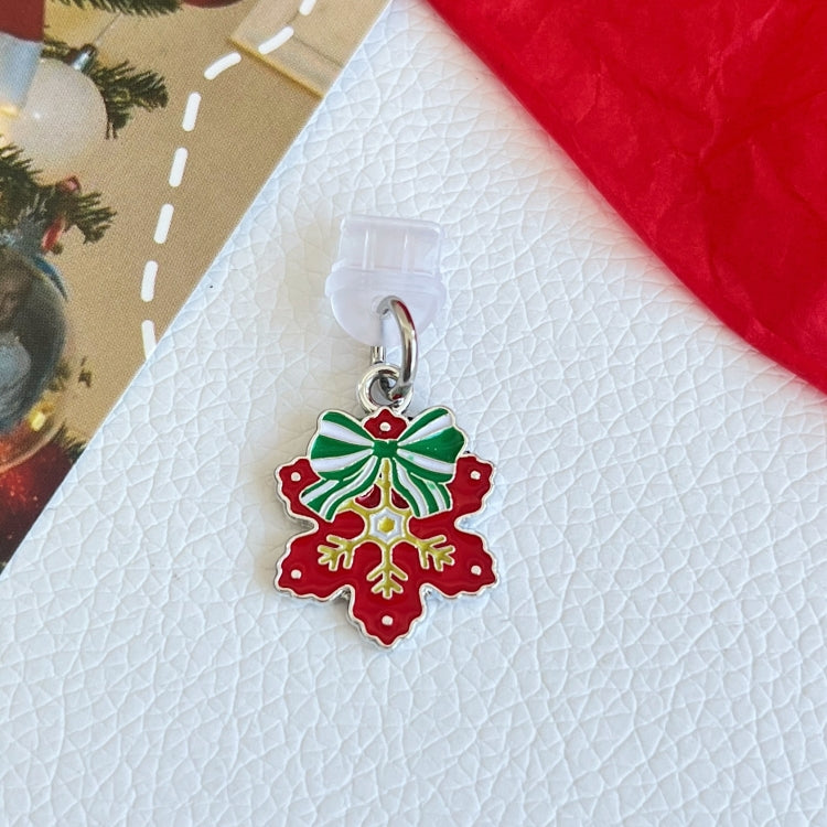 For Type-C Christmas Series Dust Plug(Snowflake) by bashfashion