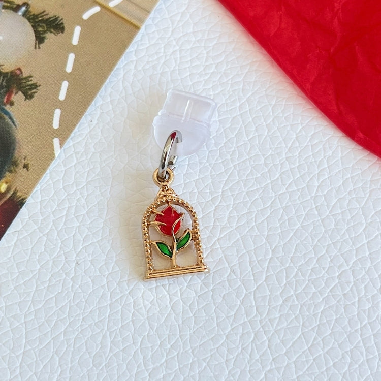 For Type-C Christmas Series Dust Plug(Rose Frame) by bashfashion