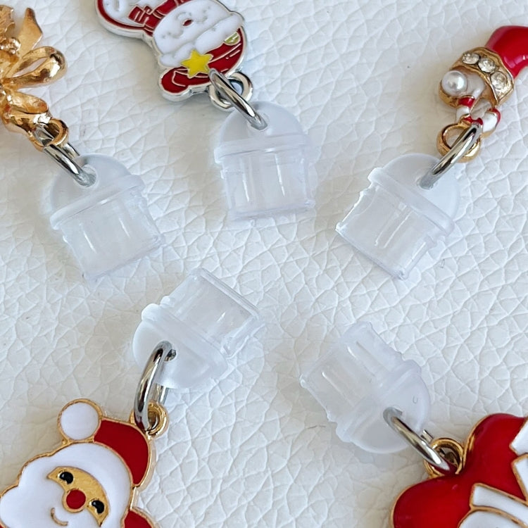 For Type-C Christmas Series Dust Plug(Snowman with Red Hat) by bashfashion