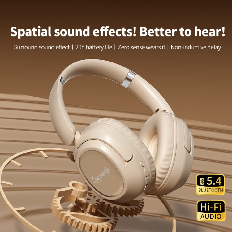 BH900 Stereo Head-mounted Noise Reduction Wireless Bluetooth Earphone(Black) by bashfashion