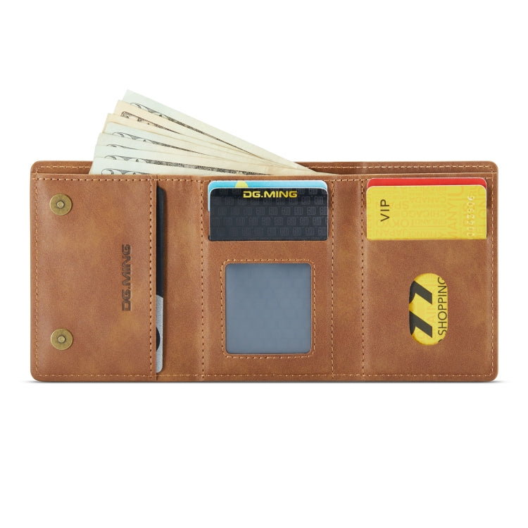 DG.MING M6 Series 3-Fold Multi Card Wallet(Brown) by bashfashion
