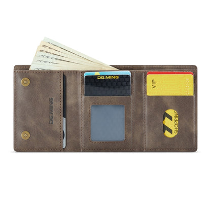 DG.MING M6 Series 3-Fold Multi Card Wallet(Coffee) by bashfashion