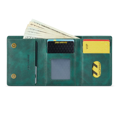 DG.MING M6 Series 3-Fold Multi Card Wallet(Green) by bashfashion