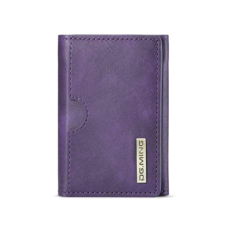 DG.MING M6 Series 3-Fold Multi Card Wallet(Purple) by bashfashion