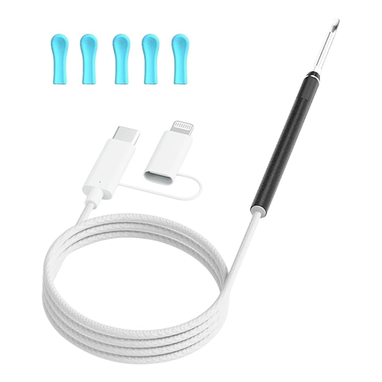 NK-5101 HD Smart Visual Ear Spoon(Black + White) by bashfashion